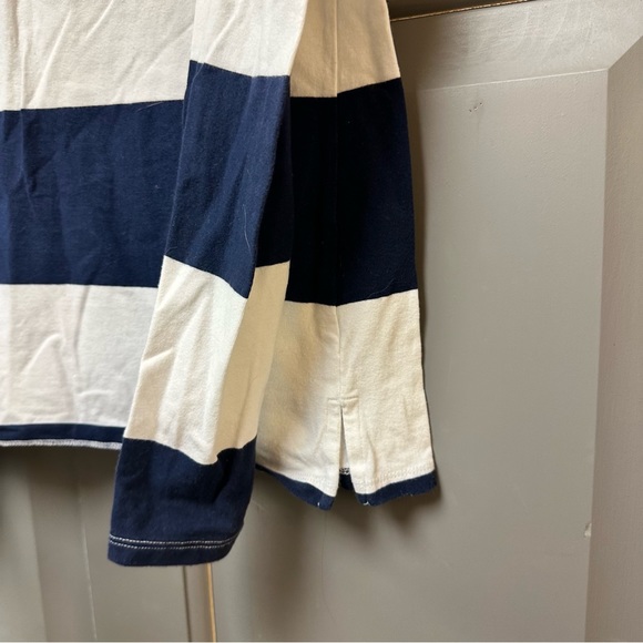 Charter Club Striped Top Navy White Long Sleeve Womens Size Small Casual Shirt - Picture 7 of 9